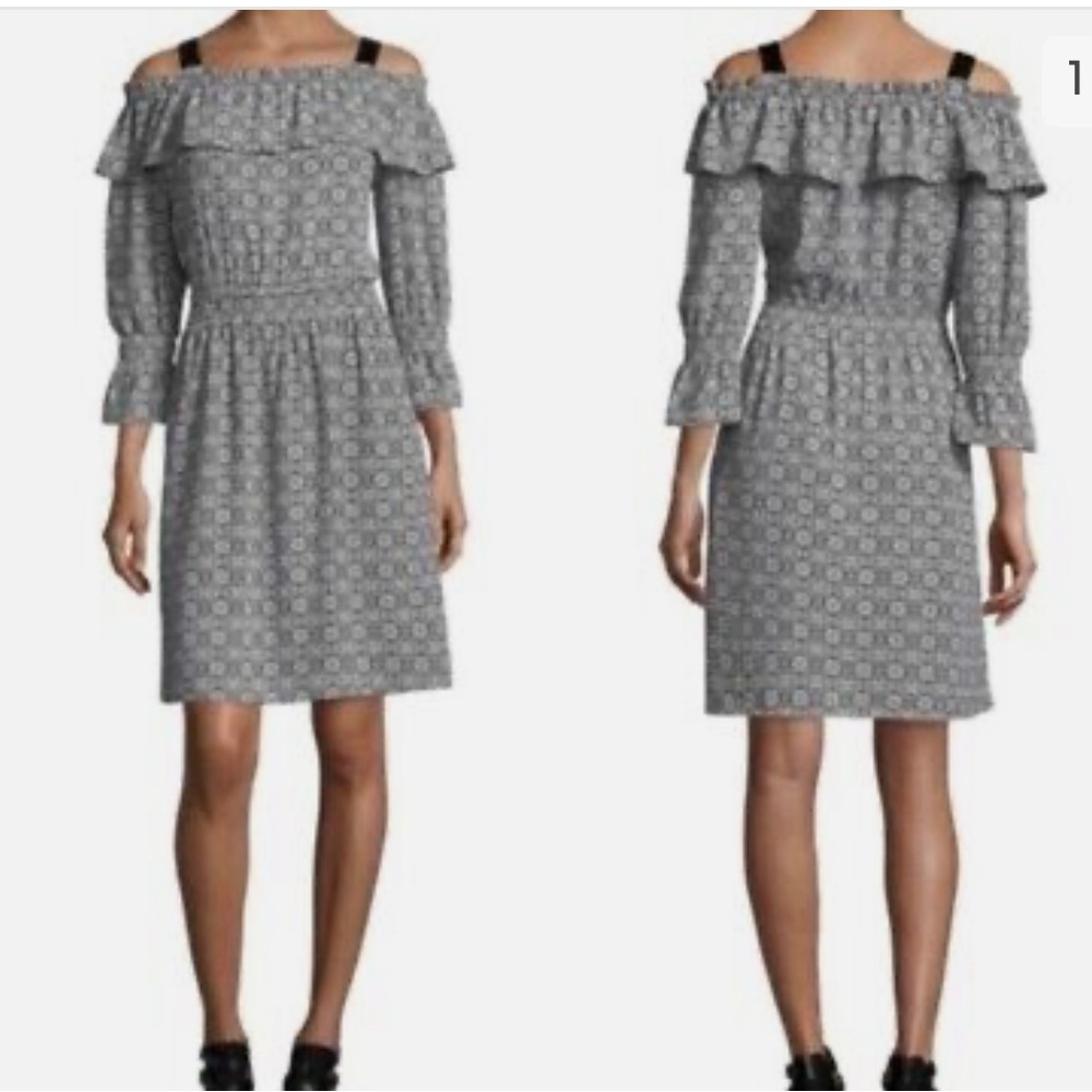 Libby Edelman Ruffled Off-The-Shoulder‎ Dress